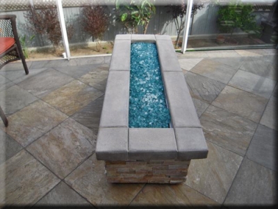 custom portable fire pit with fire glass 16