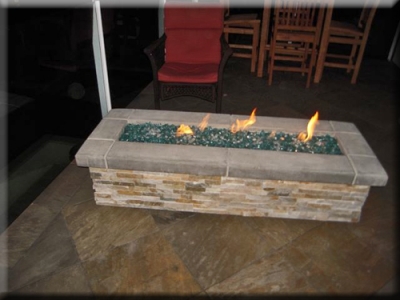 custom portable fire pit with fire glass 19